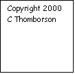 Text Box: Copyright 2000
C Thomborson

