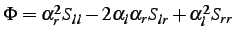 $ \Phi = \alpha^2_2 S_{11}-2\alpha_1\alpha_2 S_{12} + \alpha_1^2 S_{22}$